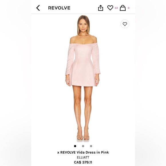 REVOLVE PINK DRESS, ELLIATT VIDA DRESS - Picture 1 of 4
